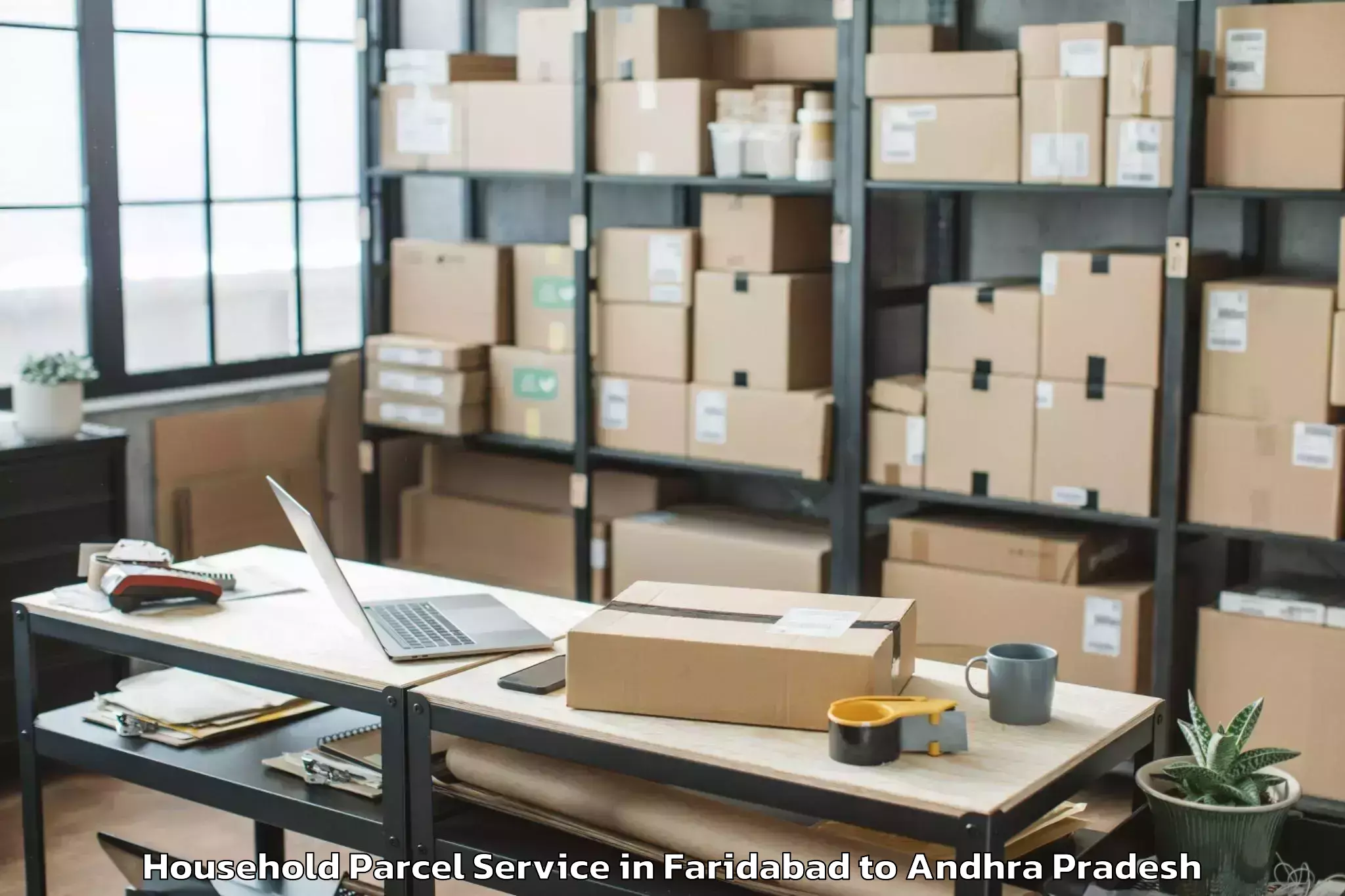 Book Faridabad to Gudivada Household Parcel Online